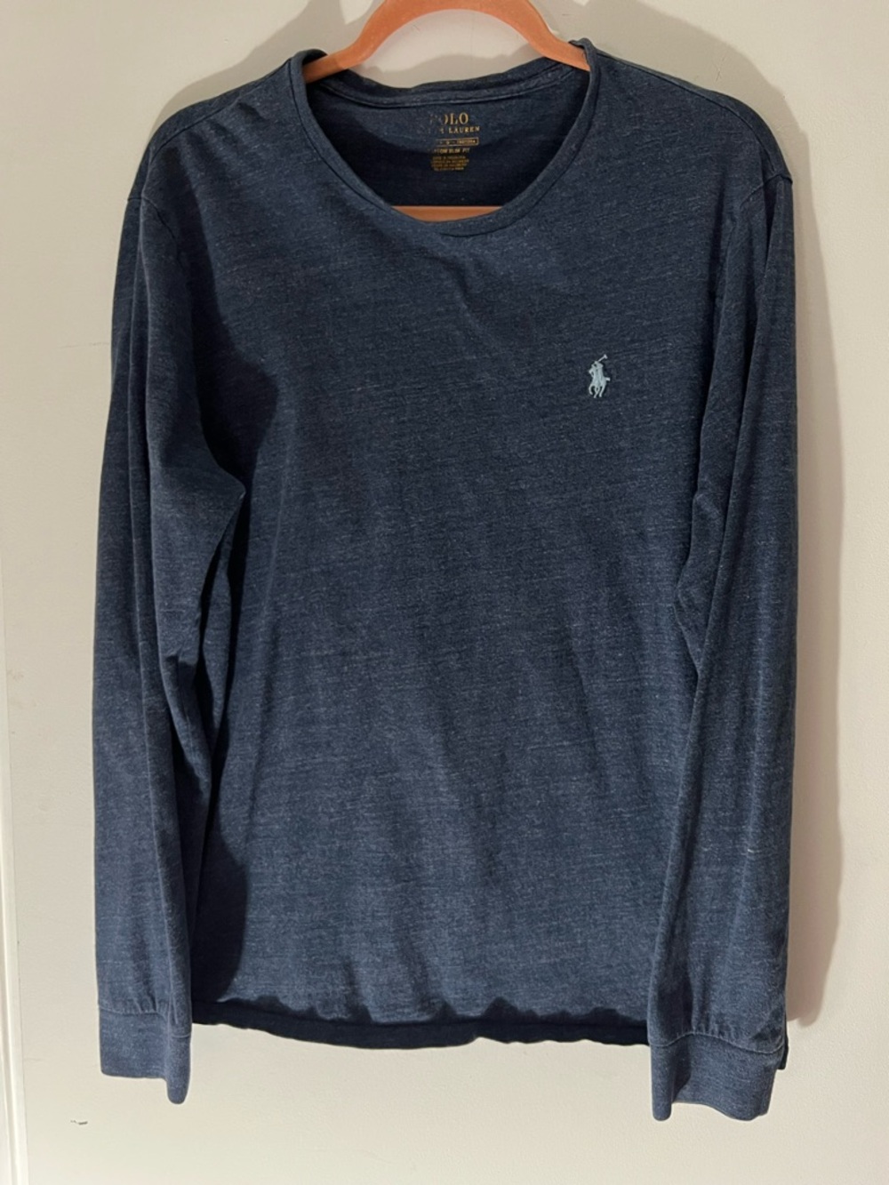 Polo Ralph Lauren Men’s Long Sleeve Crewneck Tee - Large, Navy
